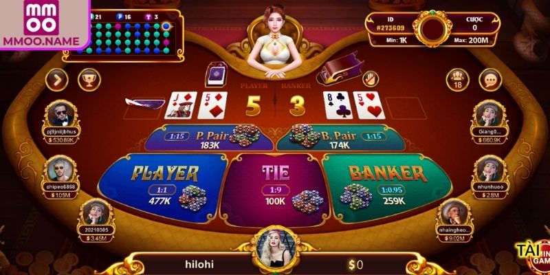 Tỷ lệ trả thưởng Baccarat MMOO