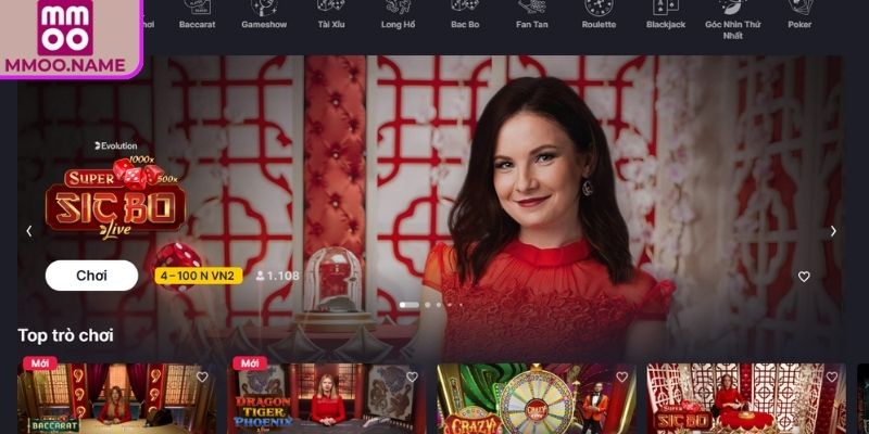 Sảnh EVO MMOO - Khám Phá Tính Năng Siêu Việt Và Game Casino 2 Sảnh EVO MMOO hỗ trợ đa ngôn ngữ